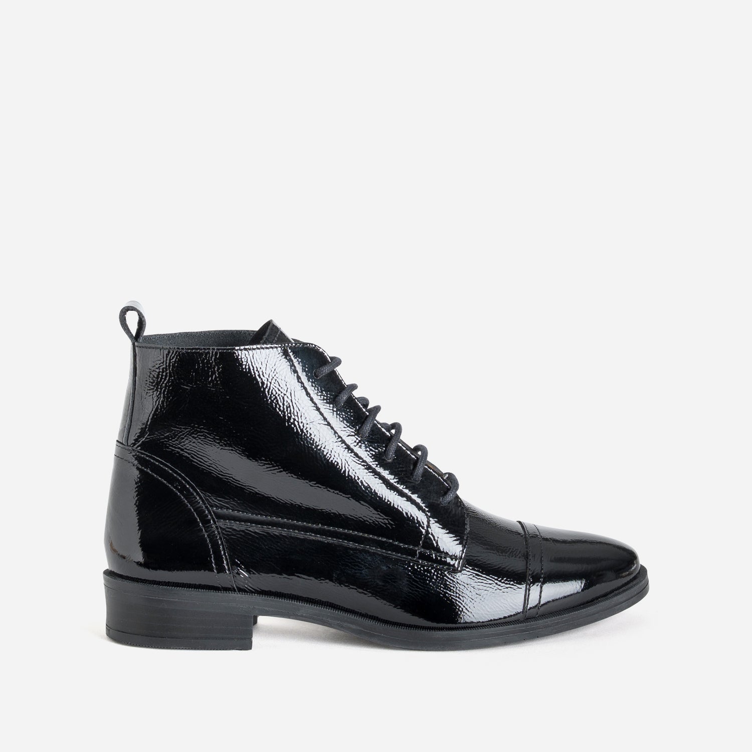 bottines-vernis-696kao-1.jpg Bottine ERAM FLEX noire en cuir verni – Image 1
