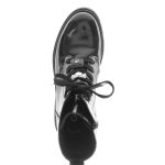 Bottines à lacets noires en cuir vernis – Gabor