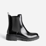 Chelsea boots TEXTO noir verni embossé effet python