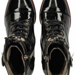LAURA VITA Bottines à lacets vernis noir/noir métallisé ZALANDO.FR