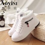 bottes d'hiver femmes bottines chaudes hiver femme chaussures Sneakers appartements à lacets dames chaussures femmes bottes de neige courtes