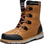 Homme Bottes d'hiver, Bottes Hiver Fourrées Doublure Chaude Chaussures d' hiver Botte de Neige imperméables Hiver Antidérapage randonnée(Marron, 41 EU) | Leroy Merlin