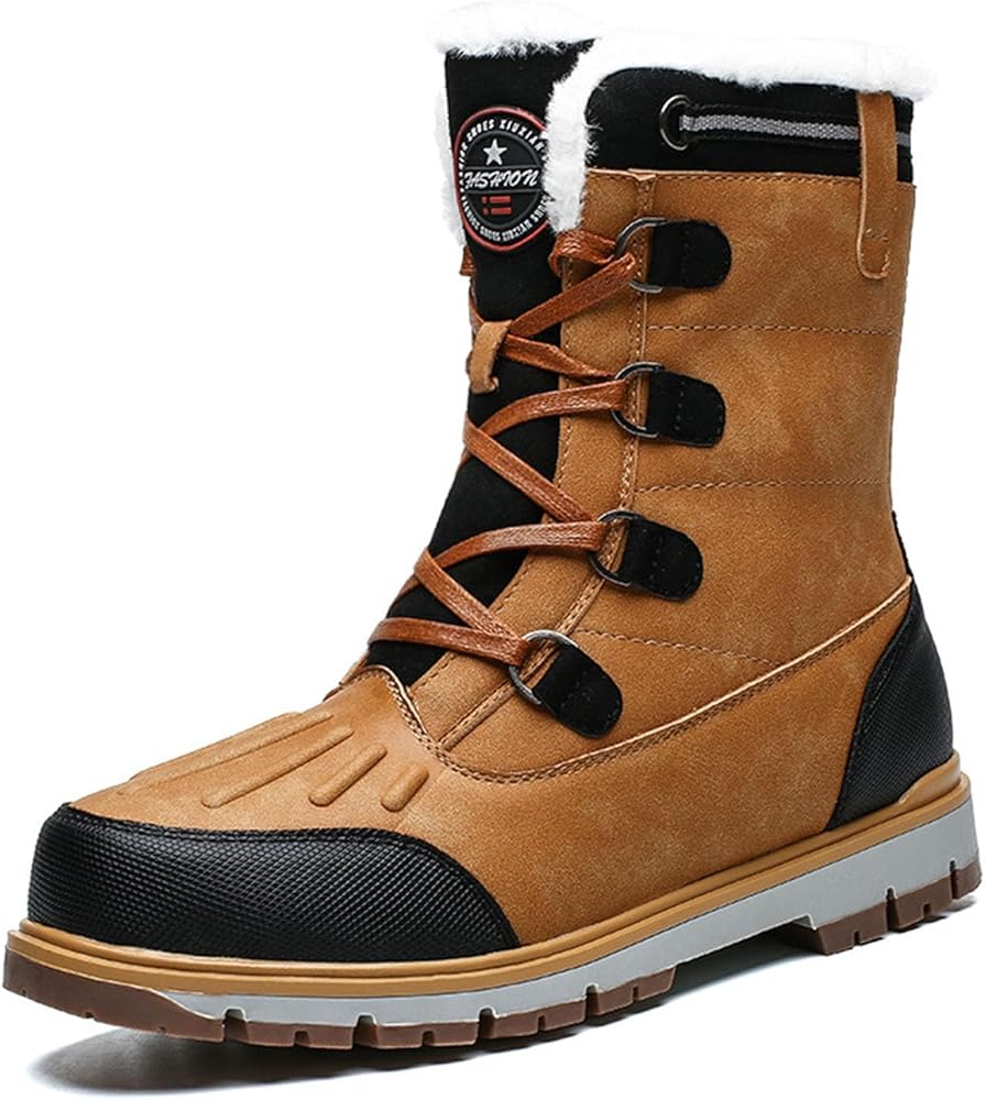 chaussure-d-hiver-655xdg-1.jpg Homme Bottes d'hiver, Bottes Hiver Fourrées Doublure Chaude Chaussures d' hiver Botte de Neige imperméables Hiver Antidérapage randonnée(Marron, 41 EU) | Leroy Merlin – Image 1