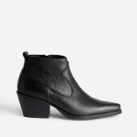Low boots western TEXTO noir en cuir Eram Femme | ERAM
