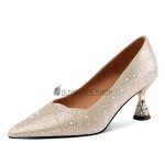 Chaussure De Mariée Luxe Paillette Talon Spécial Strass Chaussure De Soirée Élégantes Escarpin Talon 7 cm Chaussures Pour Femme Pas Chère 1823290662F | BuyShoes.Shop