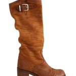 Bottes en cuir camel