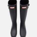 Hunter ORIGINAL WOMENS REFINED TALL BOOT Bottes en caoutchouc black/noir ZALANDO.FR