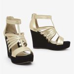 San Marina Sandales compensées cuir NASHVIRA Femme Or P40 : Amazon.fr: Mode