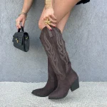 Bottes santiags marron femme – Strass & style western GYAL