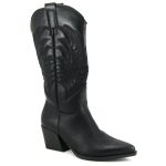 Les Filles du Sud H3W2058 1 black Botte santiag noire Femme
