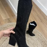 Santiags noires à strass femme GYAL
