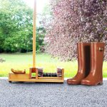 FISHTEC Tire Bottes / 4 Brosses Retire Botte Extérieur ou Intérieur avec Mât d'équilibre et Brosse à Bottes Grattoir à Chaussures Pratique pour ...